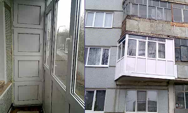 Балкон с ящиками для хранения